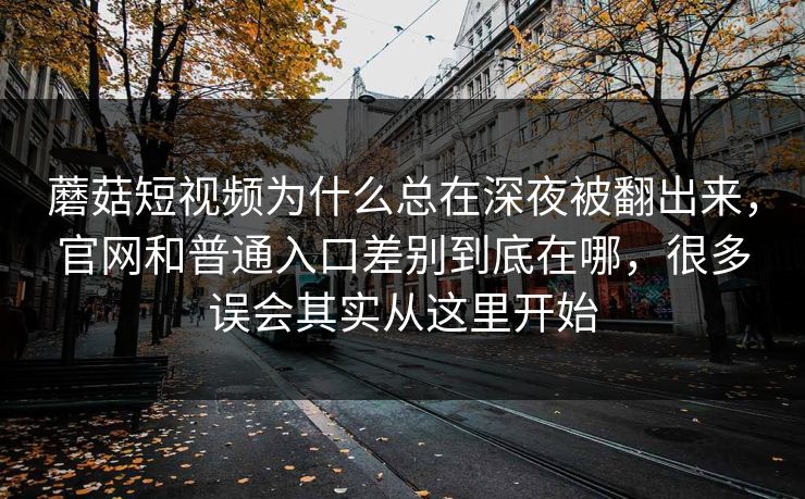 蘑菇短视频为什么总在深夜被翻出来，官网和普通入口差别到底在哪，很多误会其实从这里开始
