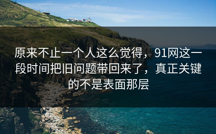 原来不止一个人这么觉得，91网这一段时间把旧问题带回来了，真正关键的不是表面那层